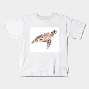 Watercolour Turtle Kids T-Shirt